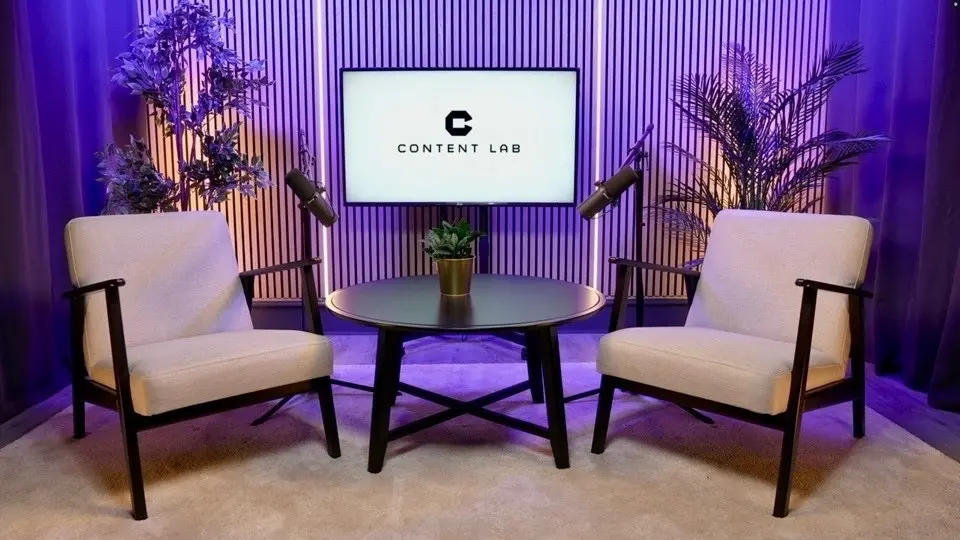 The Prime studio set at The Content Lab